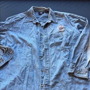 Denim Casual Button Down Shirt